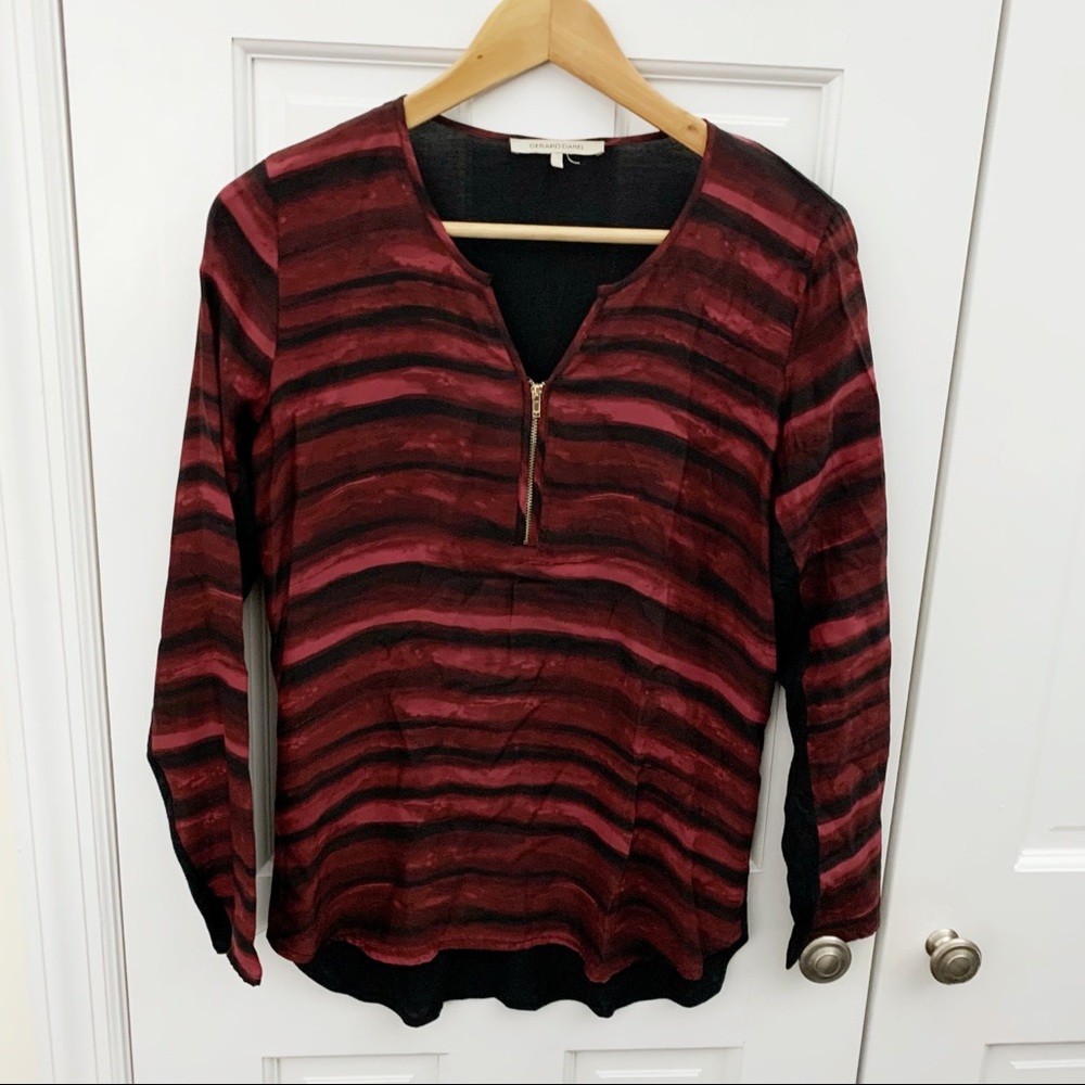 ☀️2/$20 Gerard Darel Silk Print Top